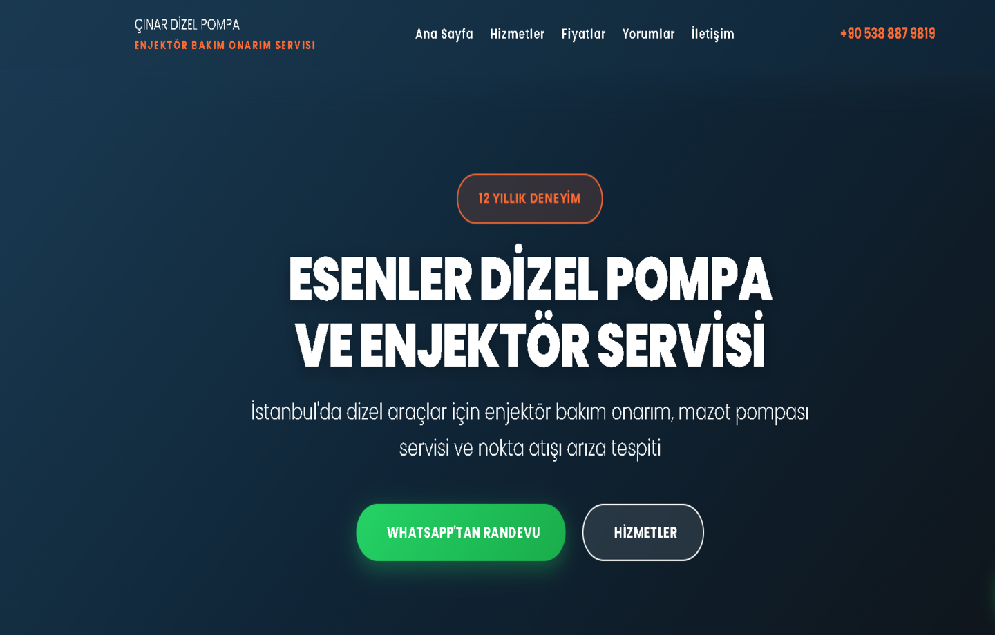Çınar Dizel Pompa masaüstü ekran görüntüsü