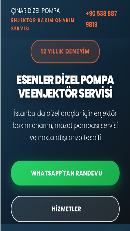Çınar Dizel Pompa mobil ekran görüntüsü